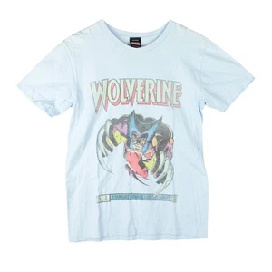 T-Shirt Marvel x Mad Engine Wolverine Adulto S Blu Chiaro Fumetti Serie Limitata - Foto 1 di 10