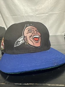 Atlanta Braves Hat Screaming Indian Chief Noc A Homa Vintage 59Fifty 8 RARE - Picture 1 of 8
