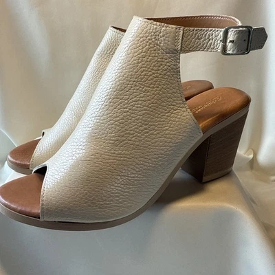 L Artigiano Lucchese Mujer Tirantes Punta abierta Crema Beige Cuero Italia 41/10.5 Foto 1 de 4