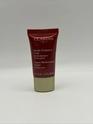 Супер восстанавливающий ночной крем CLARINS для всех типов кожи 0,5 унции / 15 мл - Изображение 1 из 2