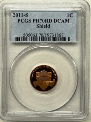 2011-S PCGS PR70RD DCAM LINCOLN SHIELD CENT - $5.00 FLAT RATE SHIPPING - Image 1 of 4
