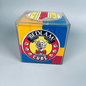 VINTAGE BEDLAM WÜRFEL PUZZLE VERRÜCKTES SPIEL IN ORIGINAL KUNSTSTOFFHÜLLE - Bild 1 von 5