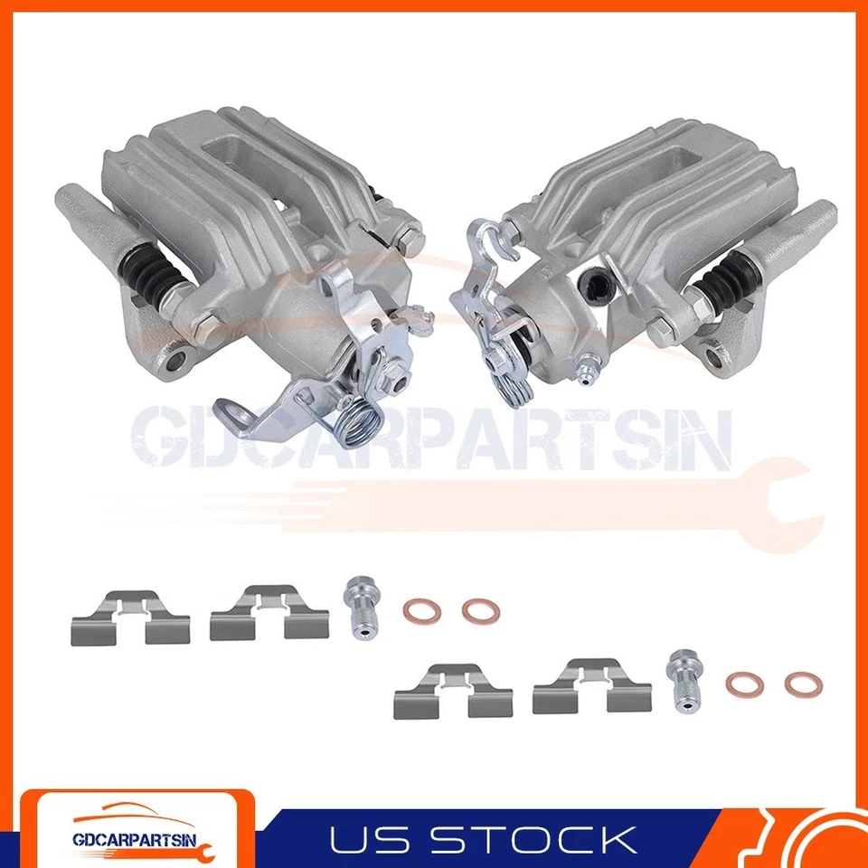 2X Brake Rear Calipers With Bracket Kit For 2007-2009 Volkswagen Jetta City - Image 1 of 4