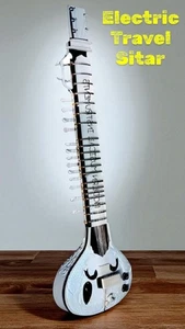 Instrumento de sitar clásico indio afinar madera 7 cuerdas principales 9 cuerdas simpáticas - Imagen 1 de 5