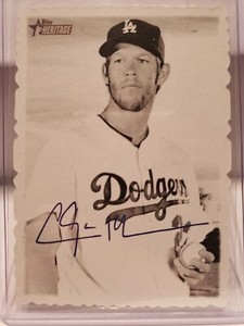 2018 Topps Heritage Clayton Kershaw 1969 Topps Deckle Edge #6 Los Angeles 
