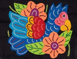 Blue Parrot Bird with Flower Molita - Picture 1 of 10