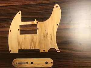 Spalted Maple wood PICKGUARD & CONTROL PLATE FOR TELECASTER GUITAR - Picture 1 of 1