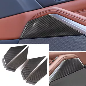 Borde decorativo de panel de puerta interior de fibra de carbono real para BMW X5 G05 X7 G07 2019-2022 - Imagen 1 de 12
