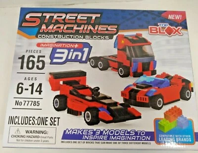 Street Machines Building Top Blox set ages 6-14 Pieces 165  New - Image 1 of 3