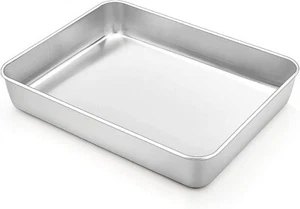 TeamFar Lasagne Pfanne, 9,3 Zoll Edelstahl 9,3 Zoll x 7 Zoll x 2 Zoll, Silber - Bild 1 von 7
