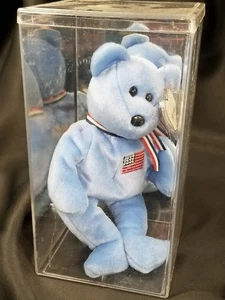 TY Beanie Baby Bear Blue America USA 2001 American Red Cross Retired MWMT - Bild 1 von 7