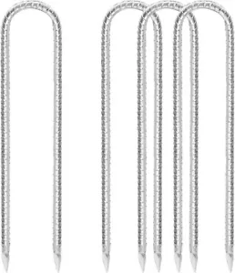 12" Bewehrungspfähle, Schwerlast U-Haken, verzinkter Stahl, Zäune Pfähle, 20 Stück - Bild 1 von 8