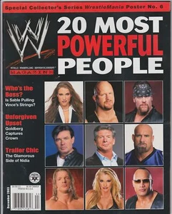 WWE Magazine December 2003 20 Most Powerful Issue w/ Poster WWF Wrestling - Picture 1 of 10