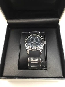 Aquaswiss Uhr 62LD2402 ~ 24 Diamanten ~ schwarzes Band ~ neu - Bild 1 von 8