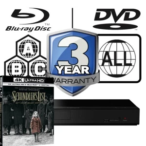 Panasonic Blu-ray Player DP-UB159 All Zone MultiRegion Schindlers List 25th Anni - Picture 1 of 6