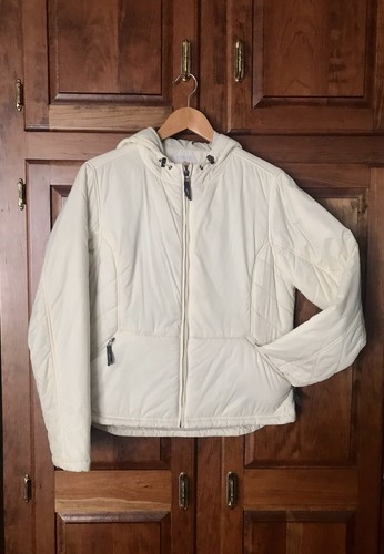 OFF WHITE EMS GIACCA CON CAPPUCCIO TERMOISOLANTE BIANCO SPORCO BIANCO INVERNALE AVORIO LARGE