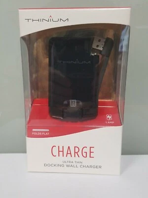 Black Thinium Micro USB Ultra Thin Docking Wall Charger TC110MBK1-001 USA Seller - Image 1 of 3