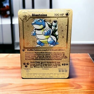 Pokémon Karte Blastoise Gold Sammlerstück/Geschenk/Display - Bild 1 von 2