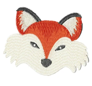 Lindo parche bordado de zorro para planchar adorable animal insignia 3" para chaquetas artesanales - Imagen 1 de 1
