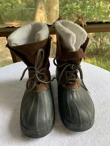 Snow Master Canada Boots Mens 6M Brown Suede Duck Boot Fleece Liners Waterproof - Picture 1 of 11