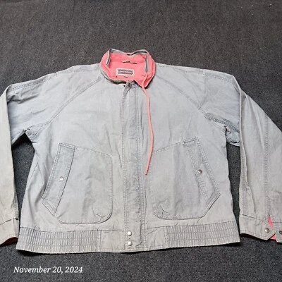 Vintage Members Only Express Jacket Men XL Gray Lightweight Hooded - Image 1 of 4