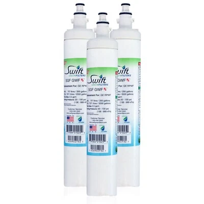 SGF-GWF RX Compatible Refrigerator Water Filter With GE GWF, RPWF, WSG-4 -3 Pack - Image 1 of 4