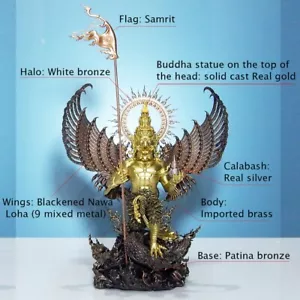 Thai Amulet GARUDA Phaya Krut Statue Wat Pradu BE2562 SPECIAL EDITION!! - Picture 1 of 19