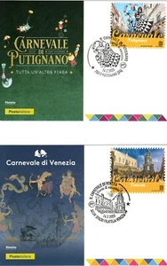 Italia 2023 CARNEVALI STORICI 6 CARTOLINE CON ANNULLO FDC - Foto 1 di 3