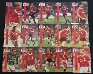 15 x Manchester United ProSet 1990/91 Soccer Cards Team Set ROBSON INCE BRUCE