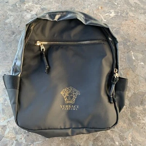 VERSACE Parfums Rider Backpack Shoulder Bag Black Fragerance - Picture 1 of 5