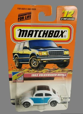 1999 Matchbox 1962 VOLKSWAGEN BEETLE Collector #12 VW BUG  1:64 White 5-SP NIB - Image 1 of 4