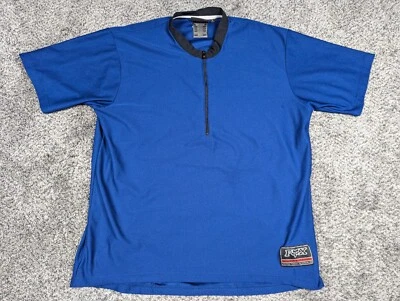 Camiseta Fox Racing Para Hombre Grande Azul Cuarto Cremallera Manga Corta Bolsillo Trasero Moto Foto 1 de 4