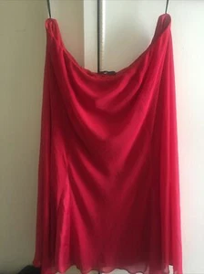Red Skirt With Pleats Brand New Size 24 - Picture 1 of 6