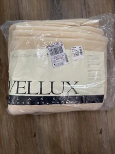 VELLUX Original QUEEN BLANKET Camel Color Warm USA Velvet-Like Durable - Picture 1 of 16