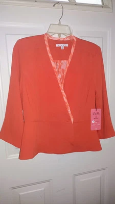CAbi Jane Jacket In Grenadine Tangerine Orange blazer size 4 NWT - Image 1 of 4
