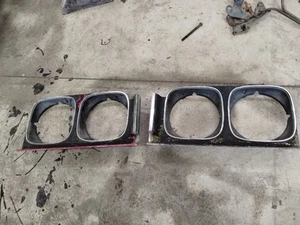 1972 BUICK GS SKYLARK NICE OEM USED HEADLAMP BEZEL SET GM # 1239158 1239159 OEM - Picture 1 of 6