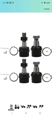 4*Front Ball Joints for Ford F-250 F-350 F-450 F-550 Super Duty Excursion 4WD Foto 1 de 4