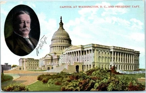 Kapitol in Washington D.C. und Präsident Taft Postkarte - Bild 1 von 2