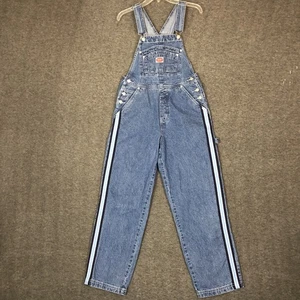 Mono vintage Revolt para mujer M denim a rayas pantalones de carpintero años 90 ropa de calle - Imagen 1 de 15