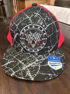 HTF Licensed Vintage WWE Wrestling Old Logo Cap Adjustable Hat Sticker Worn Once - Picture 1 of 8
