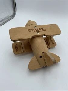 2001 WOODEN TONKA TOY BI-PLANE, ASSEMBLED Missing Propeller. - Picture 1 of 7