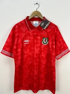 Wales 1990/92 Retro Reissues Home Shirt Soccer Jersey Giggs #11 Size fit L - Picture 1 of 9