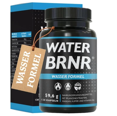 WATER BRNR – 5in1 Wasser & Bindegewebe Komplex | Kupfer + Vitamin B6-120 Kapseln
