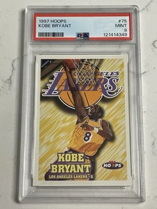 1997 NBA Hoops - Kobe Bryant #75 PSA 9 MINT - Picture 1 of 2