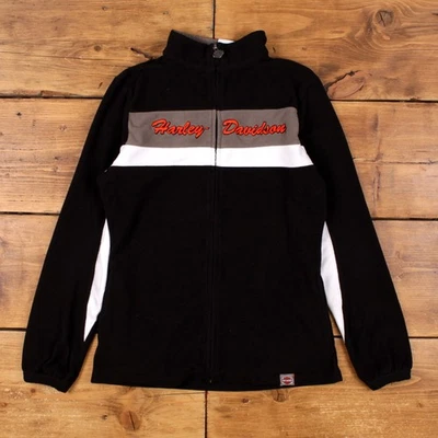Chaqueta de exterior Harley Davidson vintage S polar polar negra para mujer Foto 1 de 4