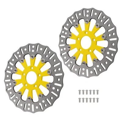 2xFloating Front Brake Rotor for Harley-Davidson Touring 2008-19 Softail 15-2024 Foto 1 de 4