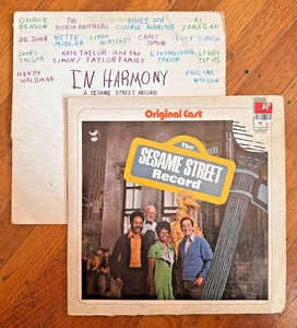 Sesame Street Vinyl Lot – In Harmony Record w/ Stars + Original Cast LP 1970s - Picture 1 of 10