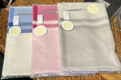 NUEVO Chal Alicia Adams Bebé Alpaca Seda Rayas Rosa Azul o Taupe Nuevo con Etiquetas $325 Foto 1 de 4
