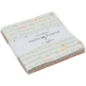 Moda Fabric Charm Pack - Hello My Friend - Precut Cotton Quilting Fabric - Picture 1 of 3