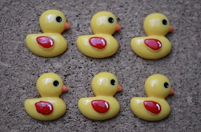 Set of 6 CUTE DUCKIE bulletin board pushpins, thumbtacks, or magnets - Image 1 of 4